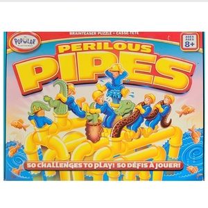 Playthings Perilous Pipes brainteaser logic development board game